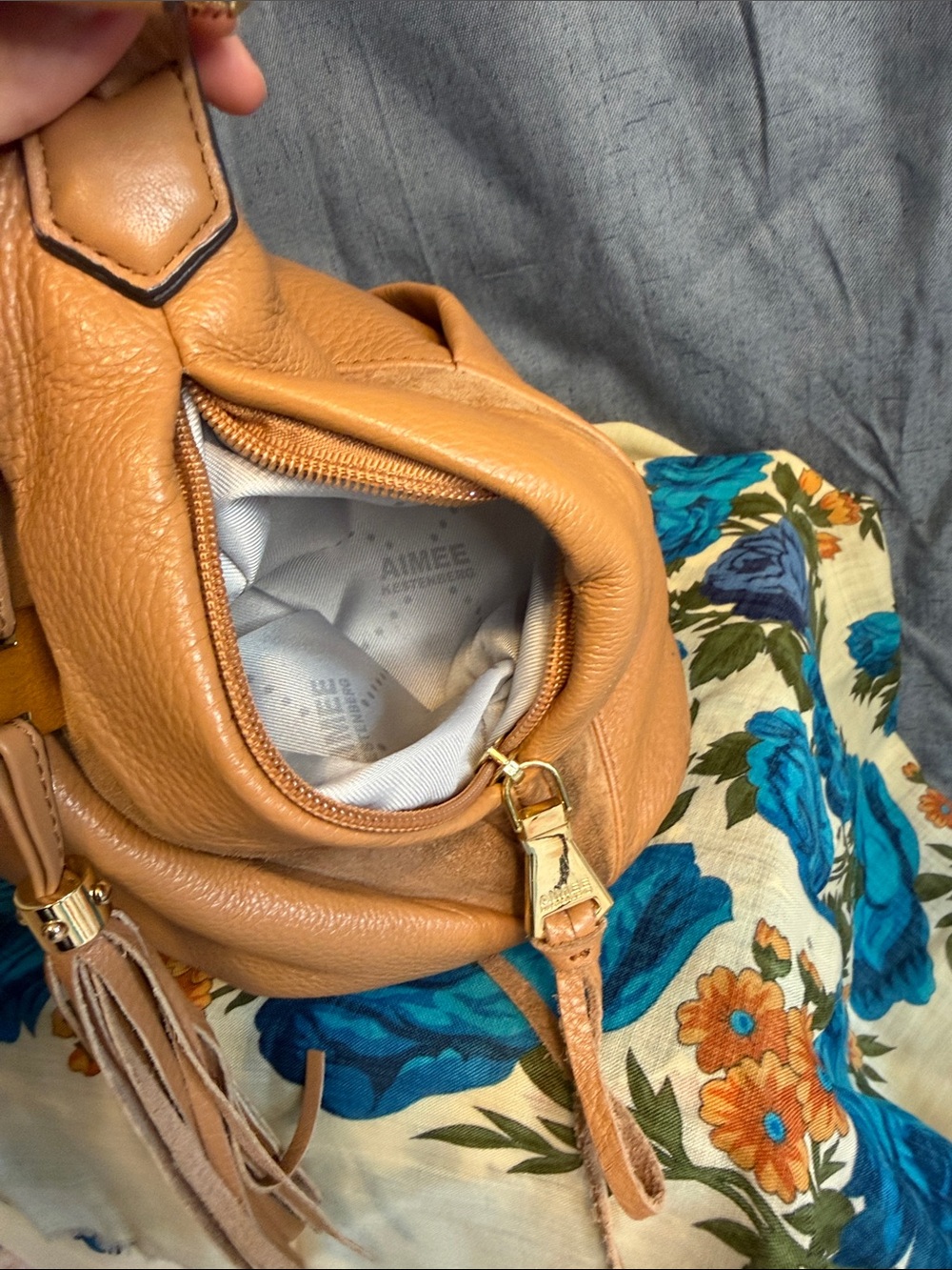 Aimee Kestenberg Tuscany Leather and Suede Hobo Bag - Picture 3 of 9